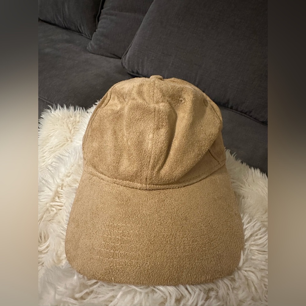 Tan Faux suede hat